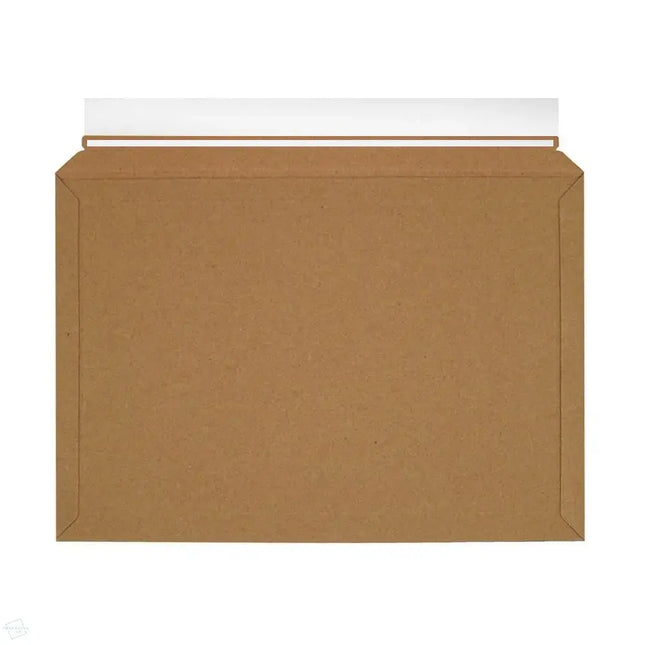 Corrugated Cardboard Capacity Envelopes 248 x 345mm featuring new white paper based opening strip. 100% recyclable - available by The Packaging Club
