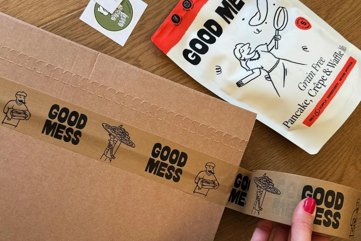 Good-Mess-Custom-Paper-Tape-for-an-Ethical-Food-Brand-on-a-Mission The Packaging Club