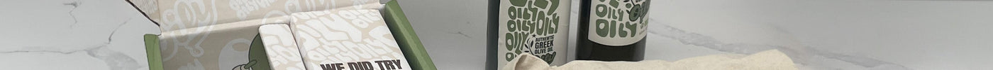 Oily Olive Oil promo packaging design and manufacture