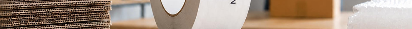 Branded White Paper Tape - minimalist design to make your packaging pop