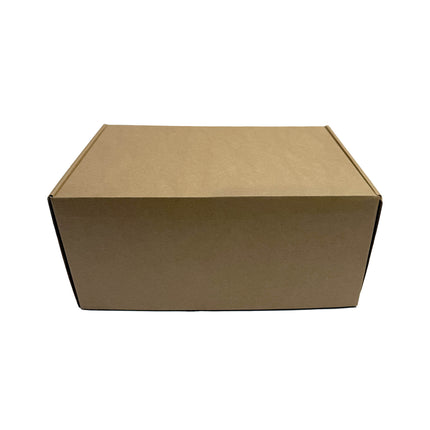 Large Ecommerce Postal Boxes - closed brown cardboard box on a white background