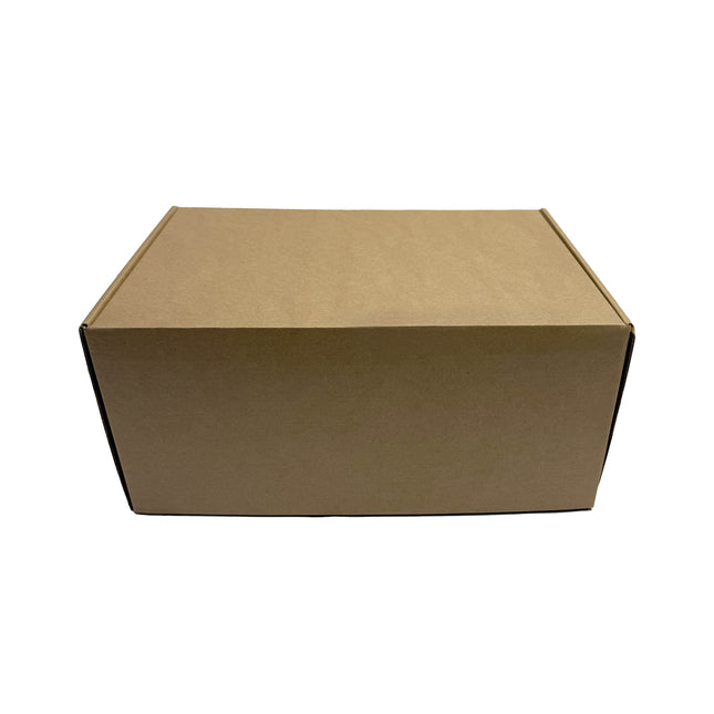 Large Ecommerce Postal Boxes - closed brown cardboard box on a white background