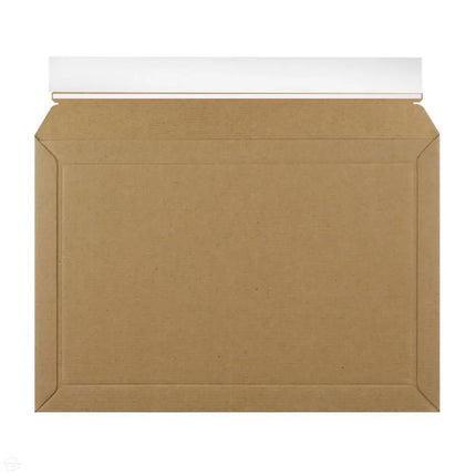 Corrugated Cardboard Capacity Envelopes 194 x 292mm featuring new white paper based opening strip. 100% recyclable - available by The Packaging Club