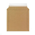 Corrugated Cardboard Capacity Envelopes 180 x 180mm  featuring new white paper based opening strip. 100% recyclable - available by The Packaging Club