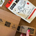 Custom paper packing tape for sustainable food brand Good Mess