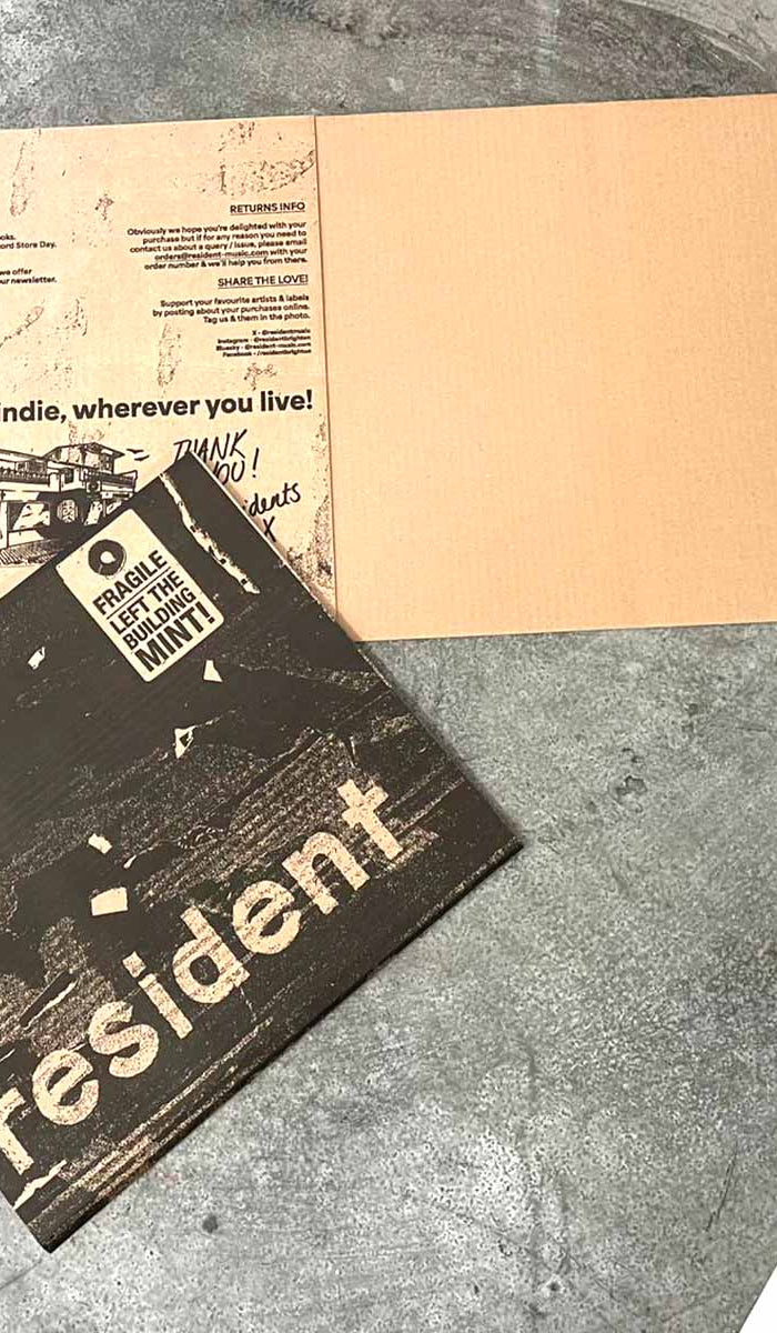 custom printed vinyl record mailer for Resident Music