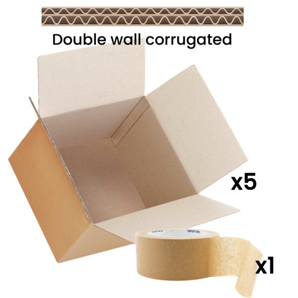 Eco friendly double walled removal box kit with tape size S