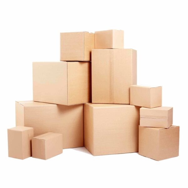 Cardboard boxes of varying sizes