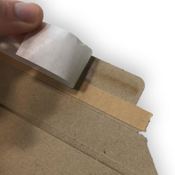 recyclable Peel and seal release paper with strong glue adhesive and paper based tear strip for opening