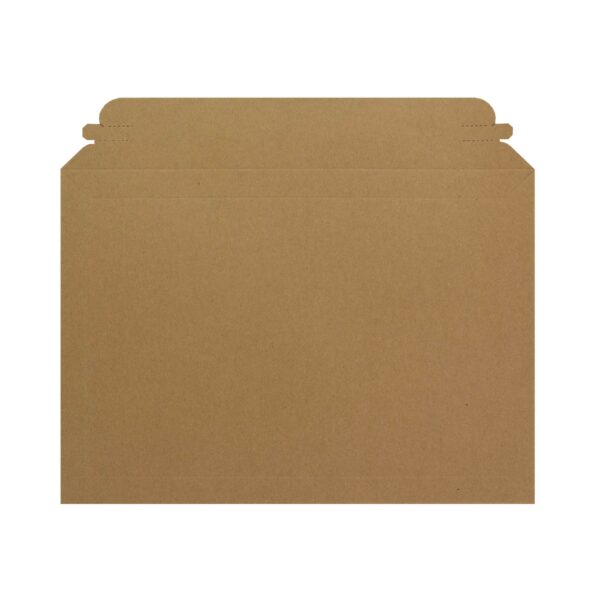 Fits A4 sized documents, 234 x 334 mm 300 and 400gsm solid board cardboard envelopes with plastic free opening and peel and seal - front