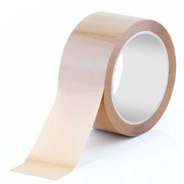 Brown vinyl PVC tape with low noise solvent adhesive, greate performing packing tape